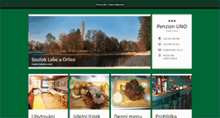 Desktop Screenshot of penzion-uno.cz